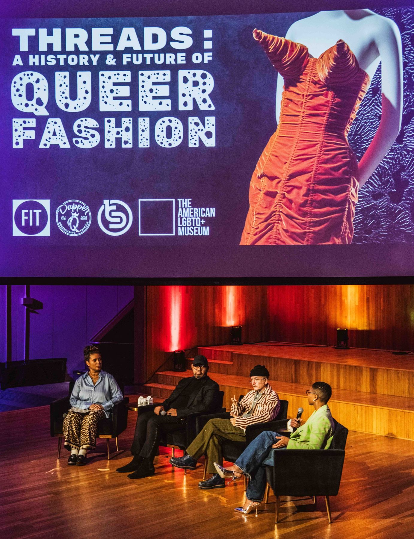 The THREADS panel on stage at FIT