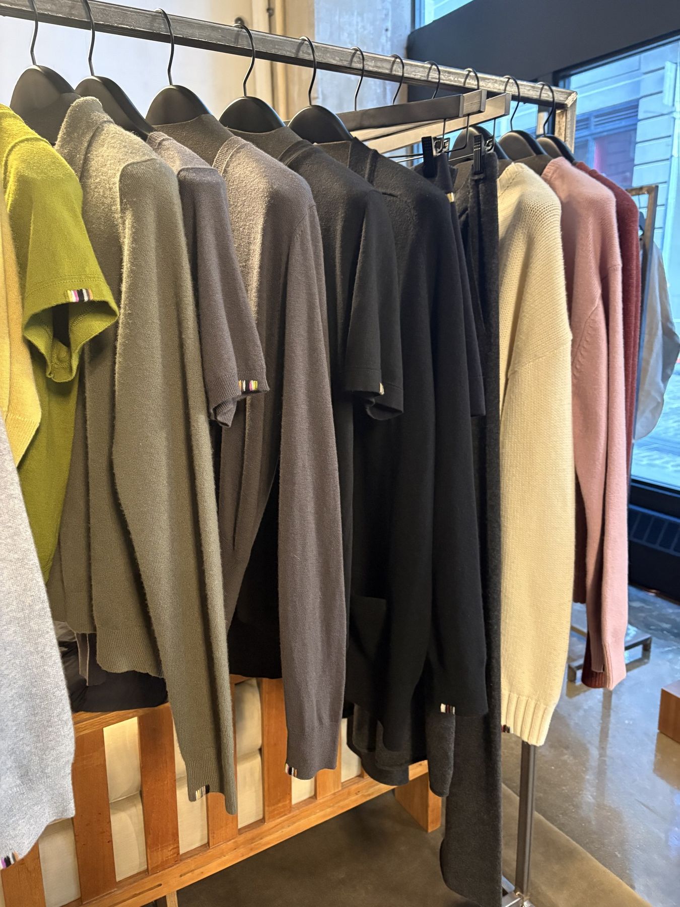 Knitwear on the rail